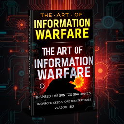 A compelling book cover design for 'The Art of Information Warfare' inspired by Sun Tzu's strategies, authored by Vladdd183