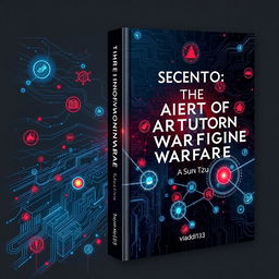 A visually striking book cover design for 'Искусство Информационной Войны' (The Art of Information Warfare) inspired by the classic strategies of Sun Tzu, authored by vladdd183