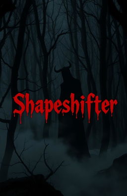 A dark horror-themed scene featuring ominous red blood text that spell out 'Shapeshifter'