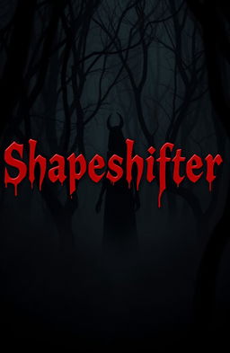 A dark horror-themed scene featuring ominous red blood text that spell out 'Shapeshifter'