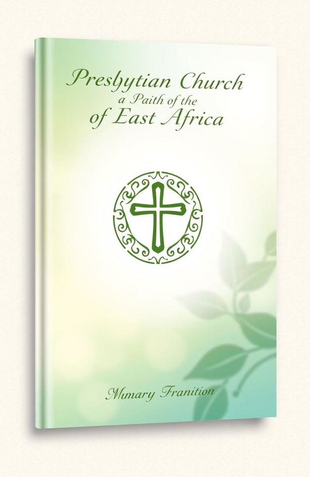 A beautifully designed book cover featuring an elegant depiction of the Presbyterian Church of East Africa logo prominently displayed at the center