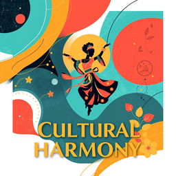 A vibrant and eye-catching poster design showcasing a fusion of modern and traditional art styles