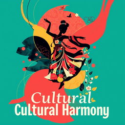 A vibrant and eye-catching poster design showcasing a fusion of modern and traditional art styles