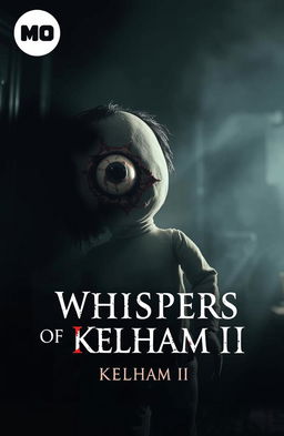 A chilling scene from a horror movie titled 'The Whispers of Kelham II'