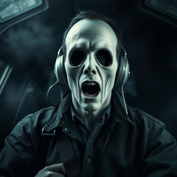 An eerie and chilling visual from the horror movie 'The Last Day', showcasing the terrifying villain Jackson Null