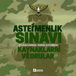 A striking ebook cover design for 'Asteğmenlik Sınavı Çalışma Kaynakları ve Sorular'