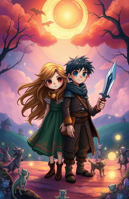 A whimsical and enchanting fantasy scene depicting a girl named Morry who finds herself in a beautiful world of the dead