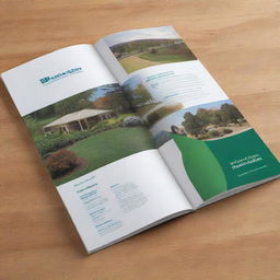 Design an improved landscape orientation catalog, 9 inches wide by 6 inches tall, for a company named IBMSAN