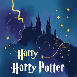 An abstract poster inspired by the Harry Potter universe, featuring subtle visual elements that hint at the magical theme without explicitly showing any characters or titles