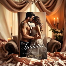 A sensual and captivating book cover design featuring an intimate moment between a couple, embodying themes of desire and passion