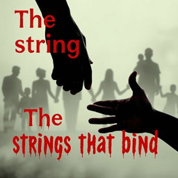 A conceptual art piece inspired by Koketso Modisakeng's "The strings that bind", featuring silhouetted families in the background, symbolizing unity and connection