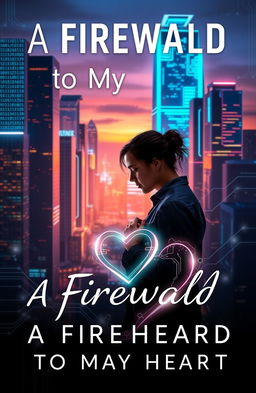 A captivating and emotive cover design for a romantic novel titled 'A Firewall to My Heart'