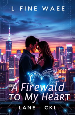 A captivating and emotive cover design for a romantic novel titled 'A Firewall to My Heart'