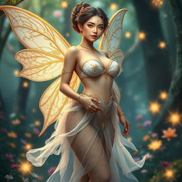 A stunning pixie from Central Asia, characterized by her voluptuous figure and captivating aesthetics