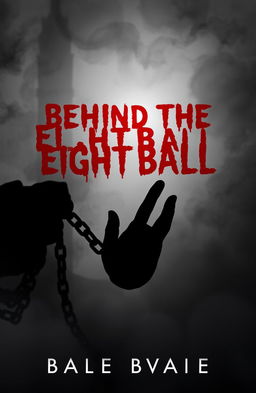 A dramatic silhouette of a chained hand, prominently featured against a mysterious misty background