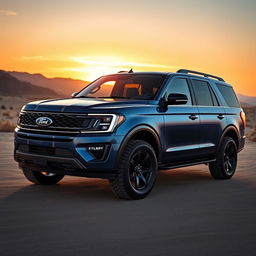 A stunning visualization of the 2025 Ford Expedition Tremor, featuring a bold and aggressive front grille, muscular body lines, and rugged off-road tires