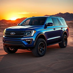 A stunning visualization of the 2025 Ford Expedition Tremor, featuring a bold and aggressive front grille, muscular body lines, and rugged off-road tires