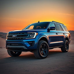 A stunning visualization of the 2025 Ford Expedition Tremor, featuring a bold and aggressive front grille, muscular body lines, and rugged off-road tires