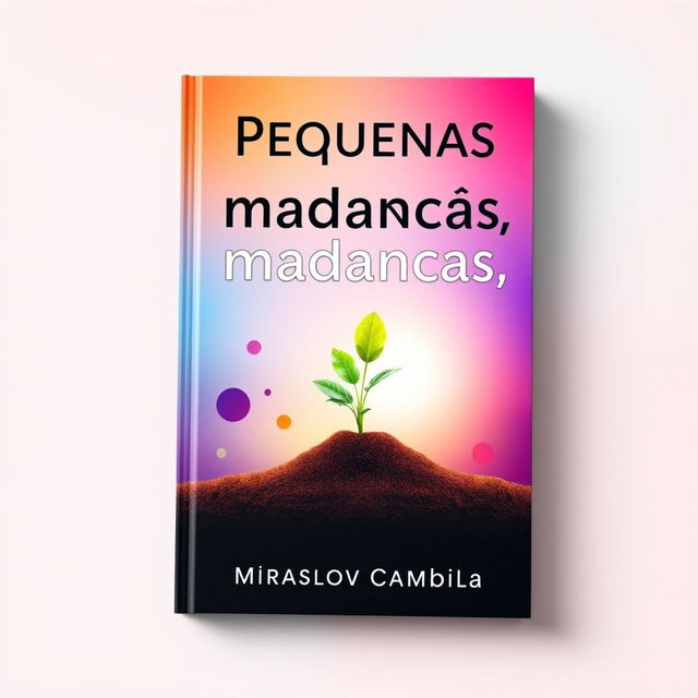 A captivating book cover titled 'Pequenas mudanças, Grandes resultados' featuring the author's name, Miraslov Cambila