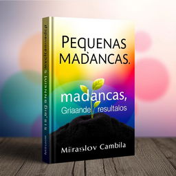 A captivating book cover titled 'Pequenas mudanças, Grandes resultados' featuring the author's name, Miraslov Cambila