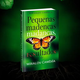 A striking book cover for the title "Pequenas mudanças, Grandes resultados" by author Miraslov Cambila