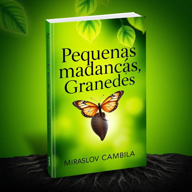 A striking book cover for the title "Pequenas mudanças, Grandes resultados" by author Miraslov Cambila