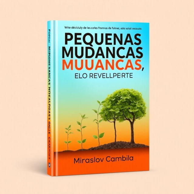 A captivating book cover design featuring the title 'Pequenas Mudanças, Grandes Resultados' in bold, modern typography