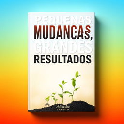 A captivating book cover design featuring the title 'Pequenas Mudanças, Grandes Resultados' in bold, modern typography