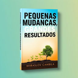 A captivating book cover design featuring the title 'Pequenas Mudanças, Grandes Resultados' in bold, modern typography