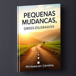 A visually appealing book cover design for 'Pequenas Mudanças, Grandes Resultados'