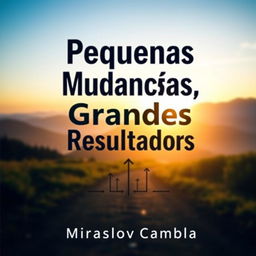 A visually appealing book cover design for 'Pequenas Mudanças, Grandes Resultados'