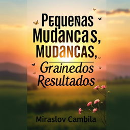 An eye-catching and inspirational book cover for 'Pequenas Mudanças, Grandes Resultados'