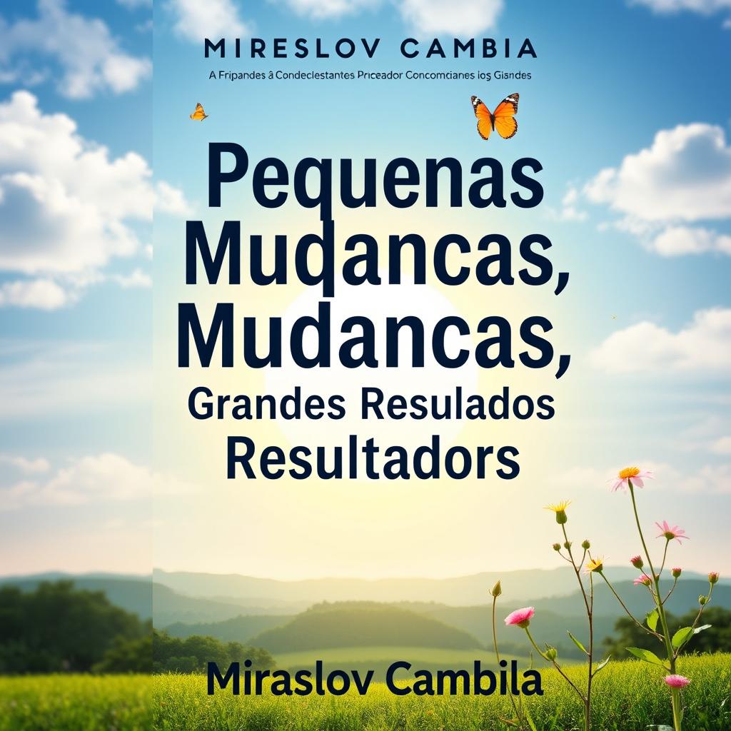 An eye-catching and inspirational book cover for 'Pequenas Mudanças, Grandes Resultados'