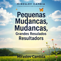 An eye-catching and inspirational book cover for 'Pequenas Mudanças, Grandes Resultados'