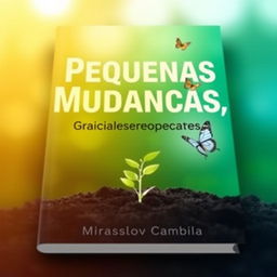 An inspiring and visually engaging book cover for 'Pequenas Mudanças, Grandes Resultados'