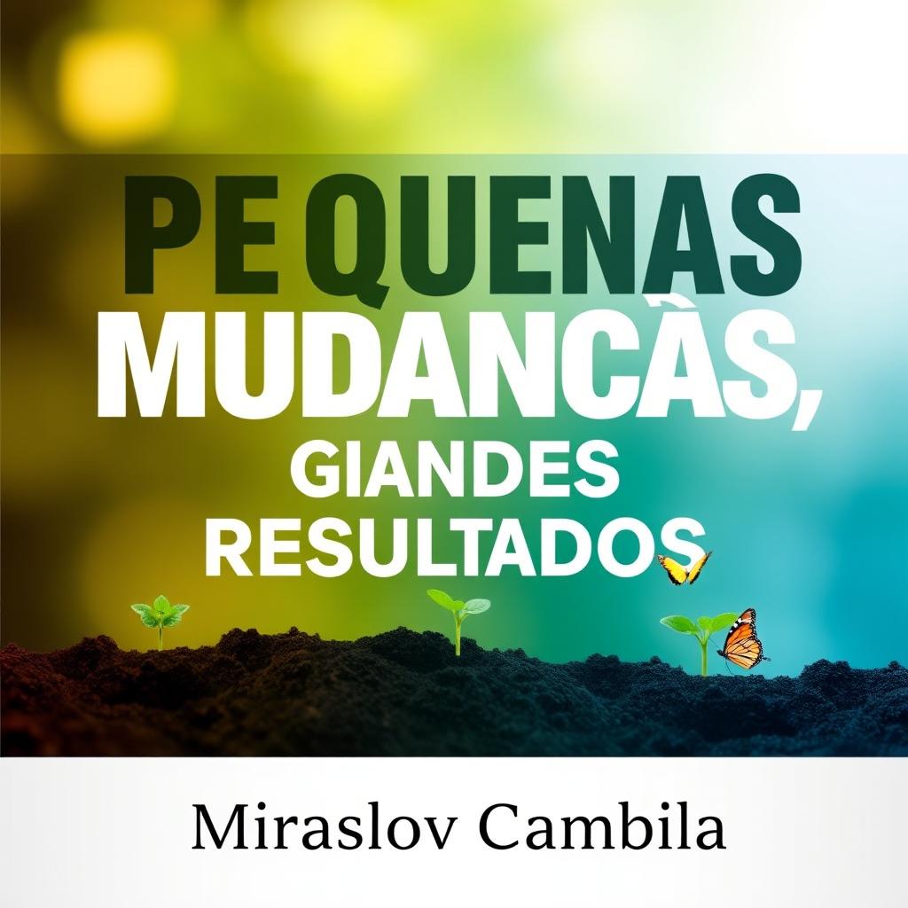 An inspiring and visually engaging book cover for 'Pequenas Mudanças, Grandes Resultados'