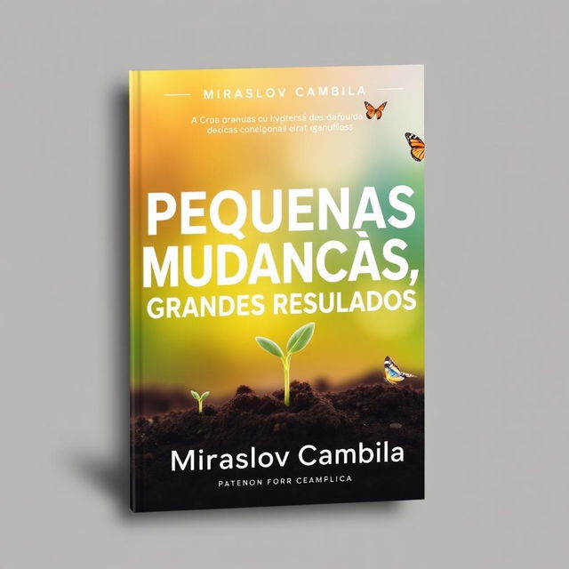 An inspiring and visually engaging book cover for 'Pequenas Mudanças, Grandes Resultados'