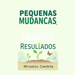 A visually appealing book cover for 'Pequenas Mudanças, Grandes Resultados'
