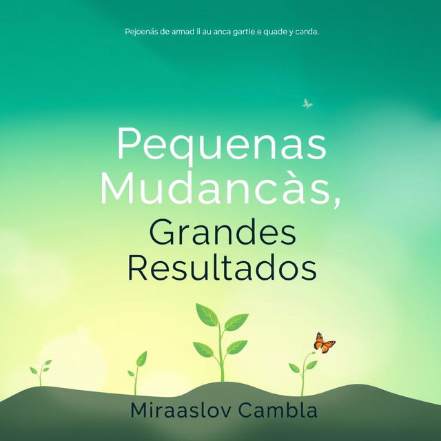 A visually appealing book cover for 'Pequenas Mudanças, Grandes Resultados'