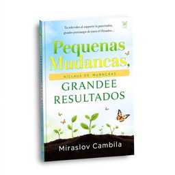 A motivational book cover for 'Pequenas Mudanças, Grandes Resultados'