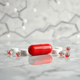 A visually striking representation of Isotretinoin, often used for severe acne treatment