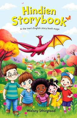 A whimsical and colorful cover for a children's English storybook