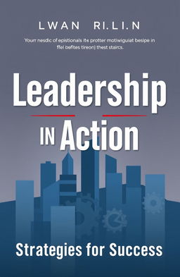 A creative and professional leadership book cover featuring a modern design with a business tone