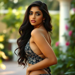 A sexy and tempting Indian woman, 29 years old, posing confidently