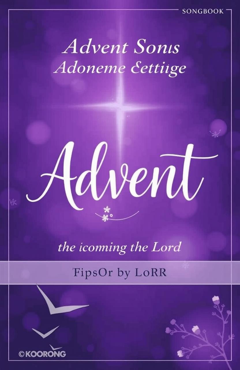 A beautifully designed cover for a songbook titled 'Advent Songs Announcing the Coming of the Lord'