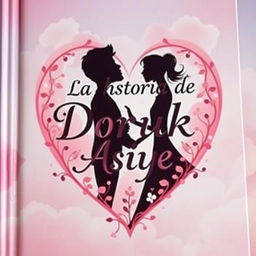 A book cover featuring the title 'La historia de Doruk y Asiye' artistically integrated within a heart shape