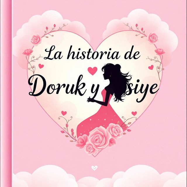 A book cover featuring the title 'La historia de Doruk y Asiye' artistically integrated within a heart shape