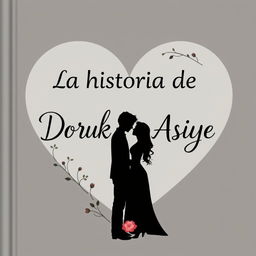 A book cover featuring the title 'La historia de Doruk y Asiye' artistically integrated within a heart shape