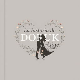 A book cover featuring the title 'La historia de Doruk y Asiye' artistically integrated within a heart shape