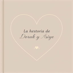 A book cover featuring the title 'La historia de Doruk y Asiye' delicately placed inside a heart shape